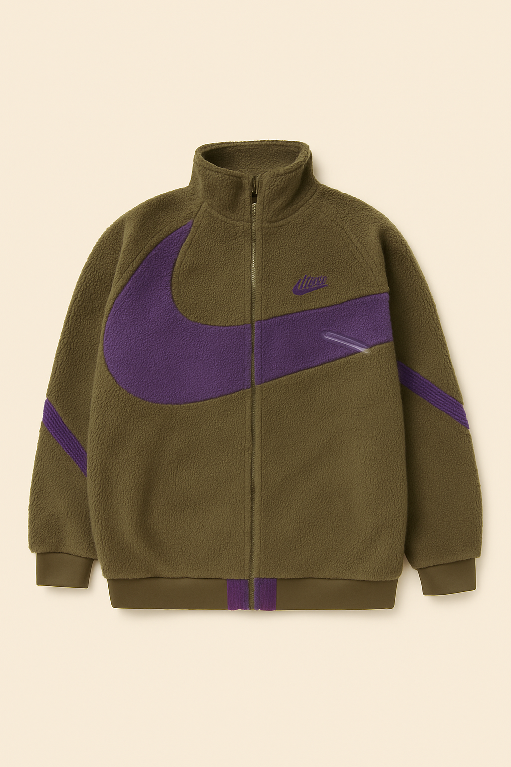 Hoodie marrón y blanco Nike